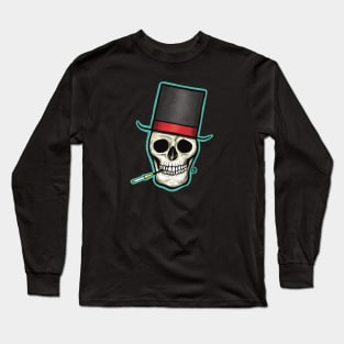 Mr. Top Hat Skull Long Sleeve T-Shirt